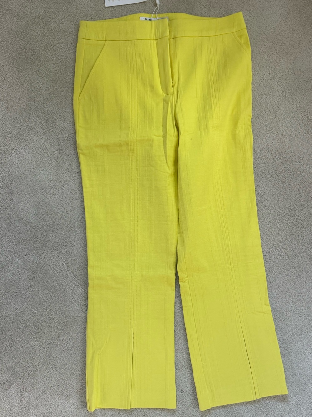 Trina Turk Lemon Yellow Boot Cut Pants